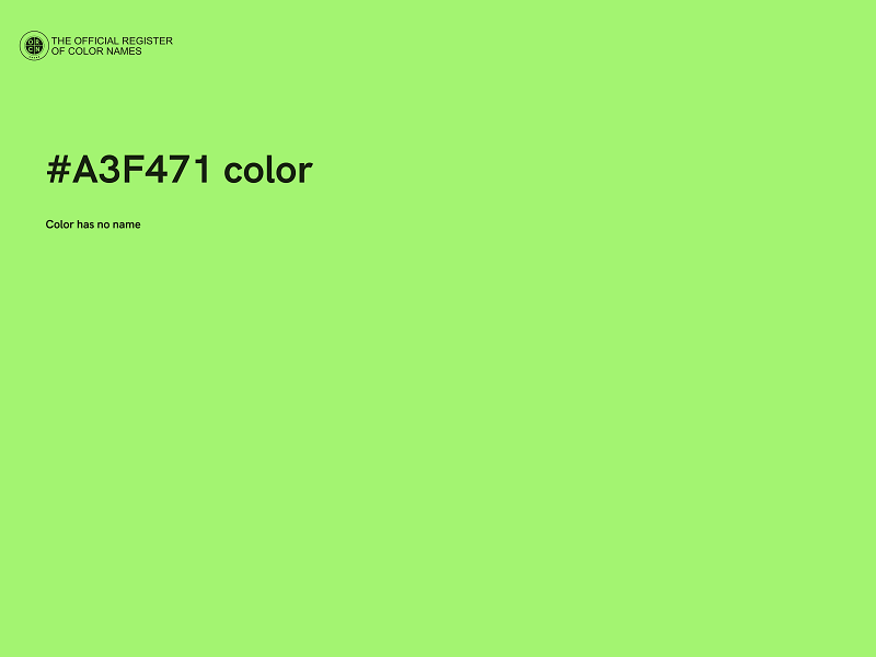 #A3F471 color image