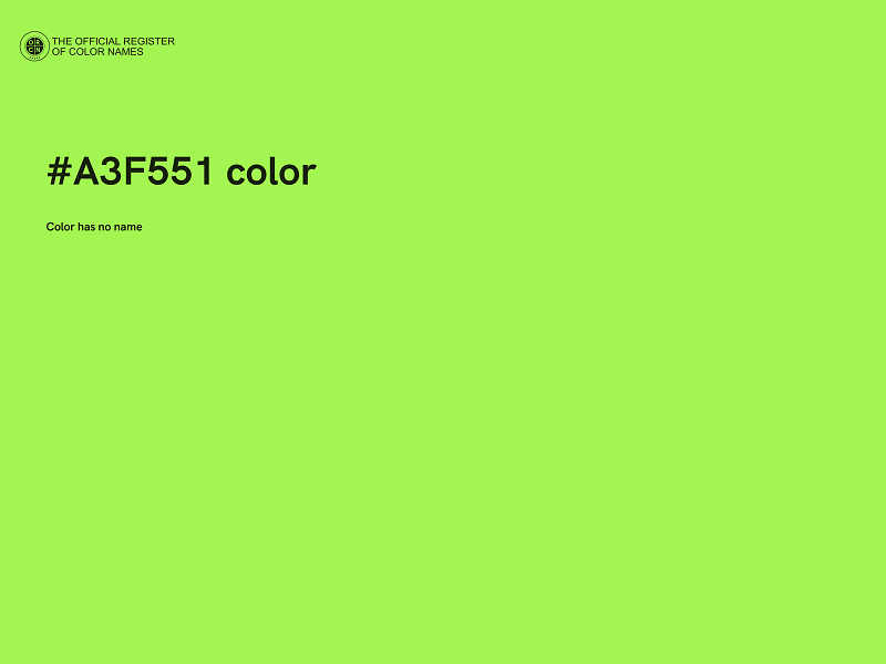 #A3F551 color image