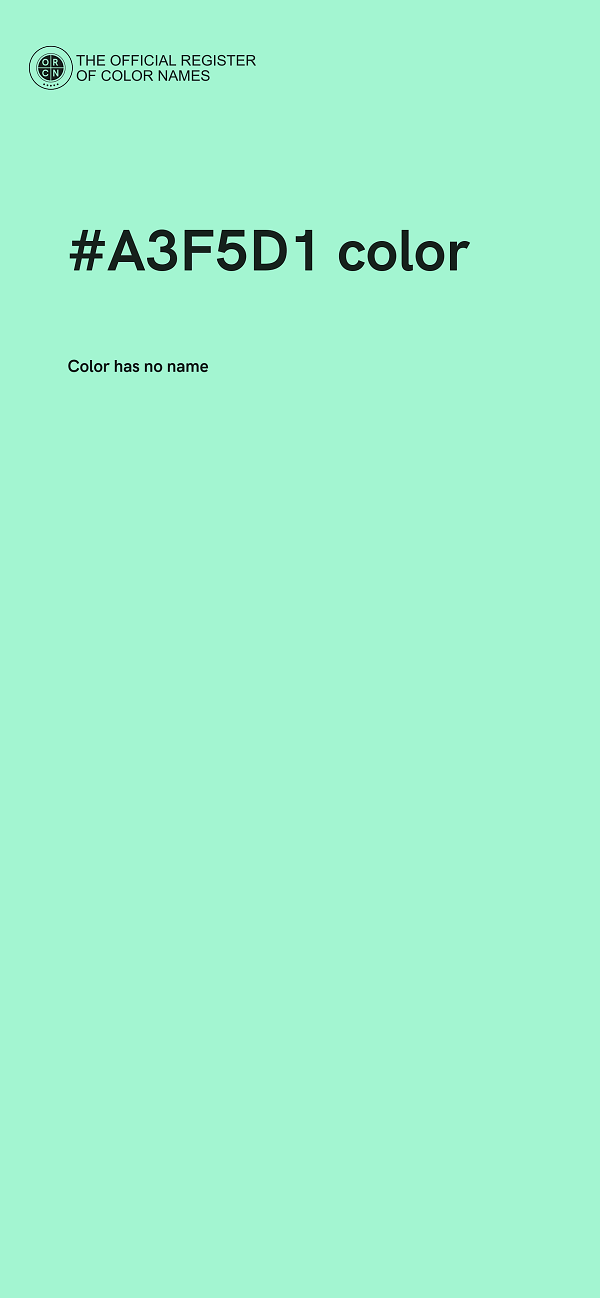 #A3F5D1 color image