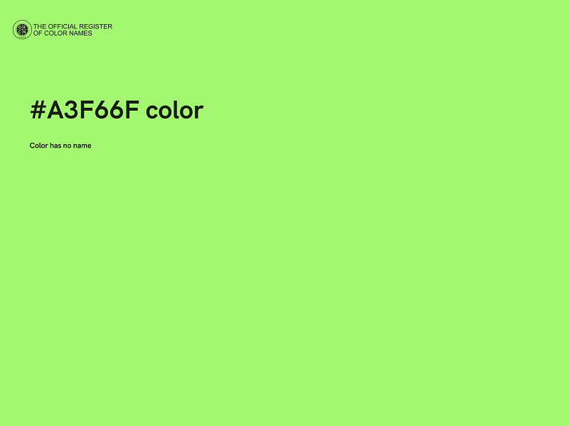 #A3F66F color image