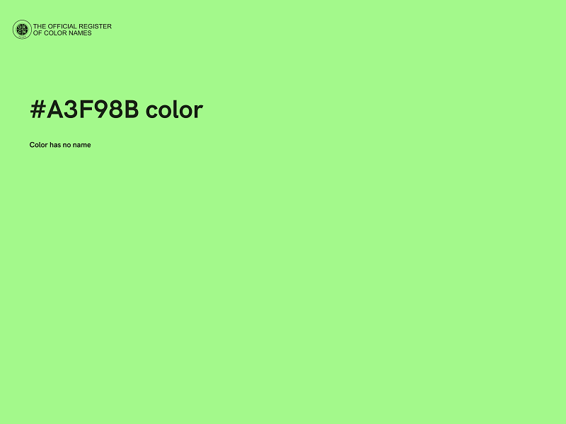 #A3F98B color image