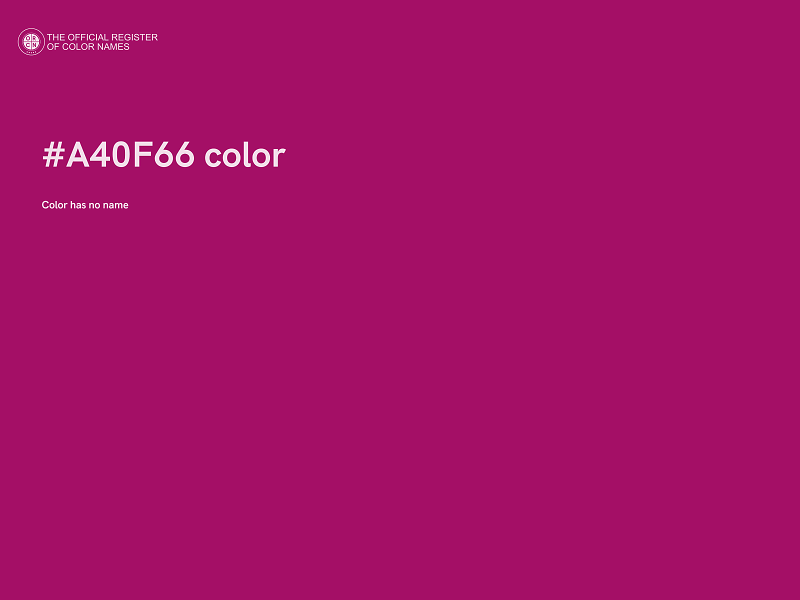 #A40F66 color image