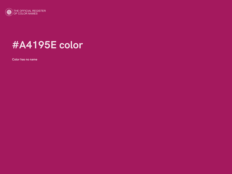 #A4195E color image