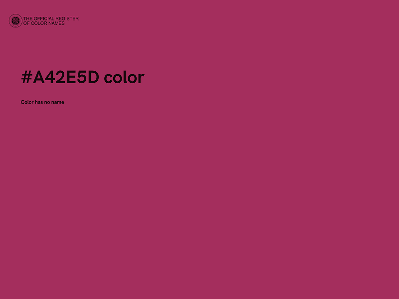 #A42E5D color image