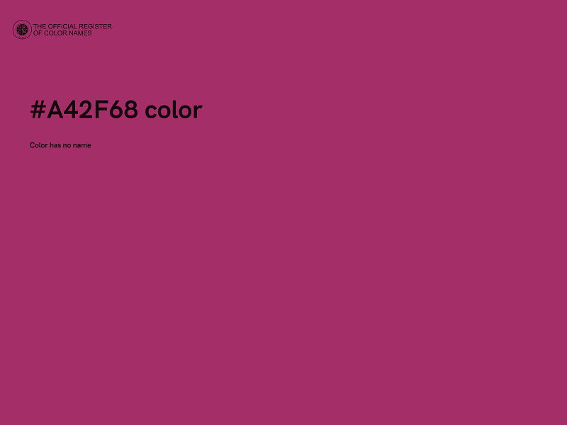 #A42F68 color image