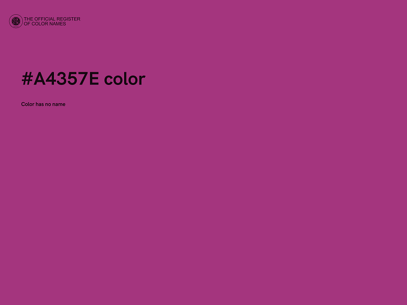 #A4357E color image