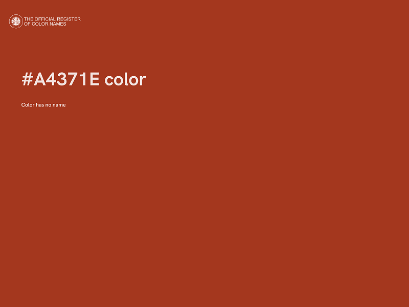 #A4371E color image