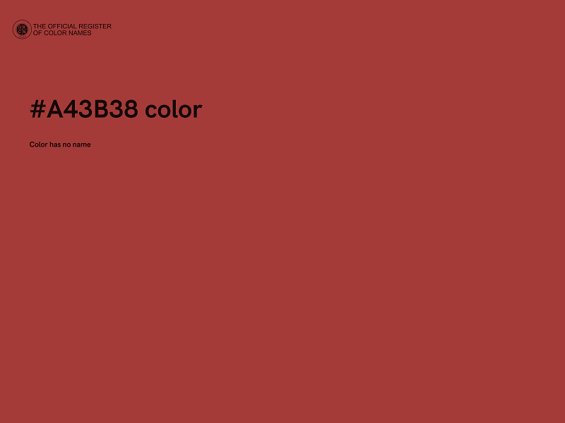 #A43B38 color image