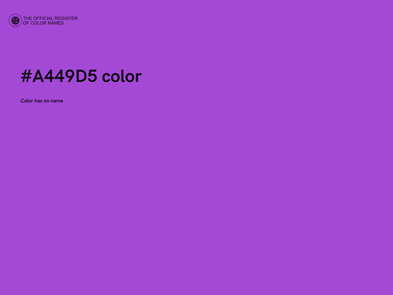 #A449D5 color image