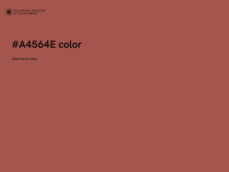 #A4564E color image