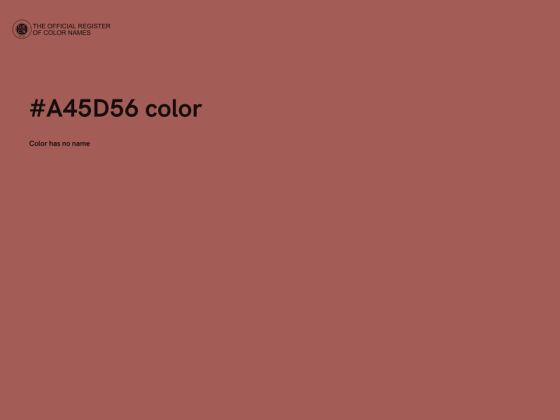 #A45D56 color image