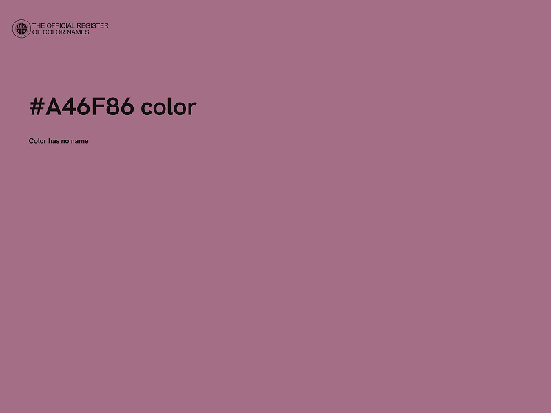 #A46F86 color image