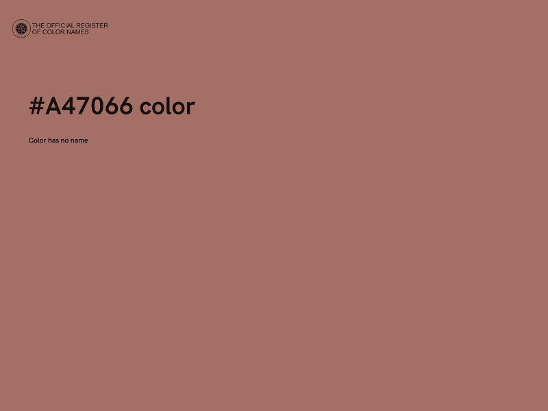 #A47066 color image