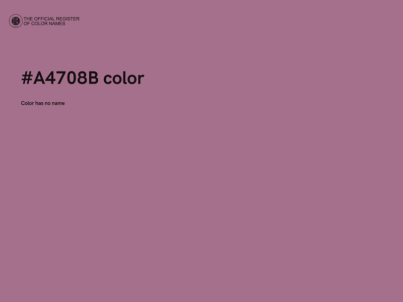 #A4708B color image