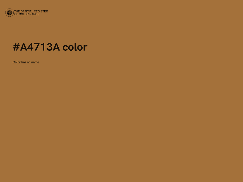 #A4713A color image