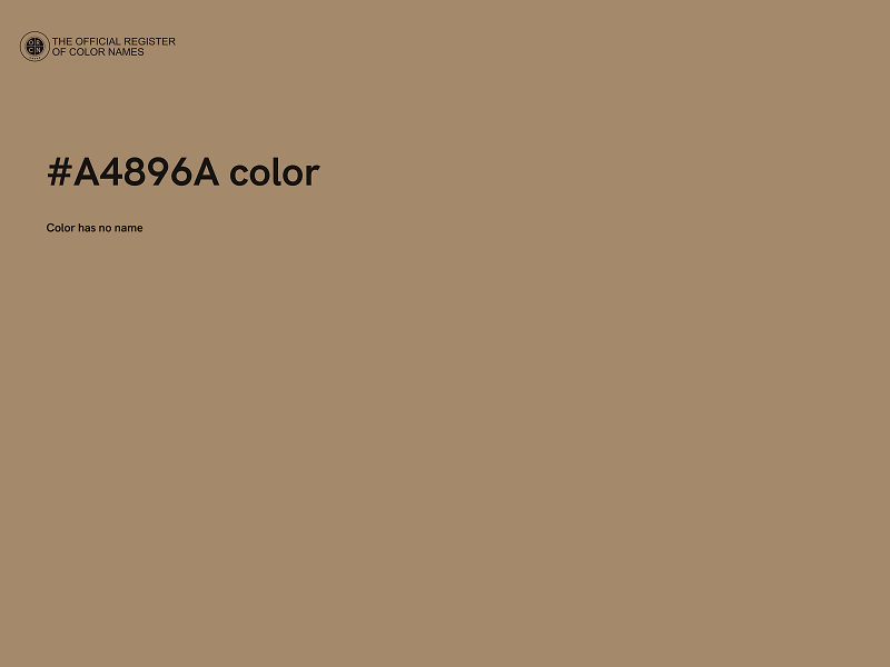 #A4896A color image