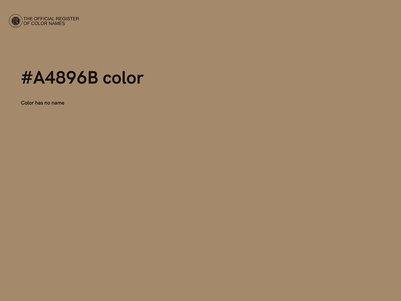 #A4896B color image