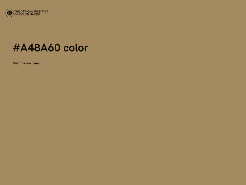 #A48A60 color image