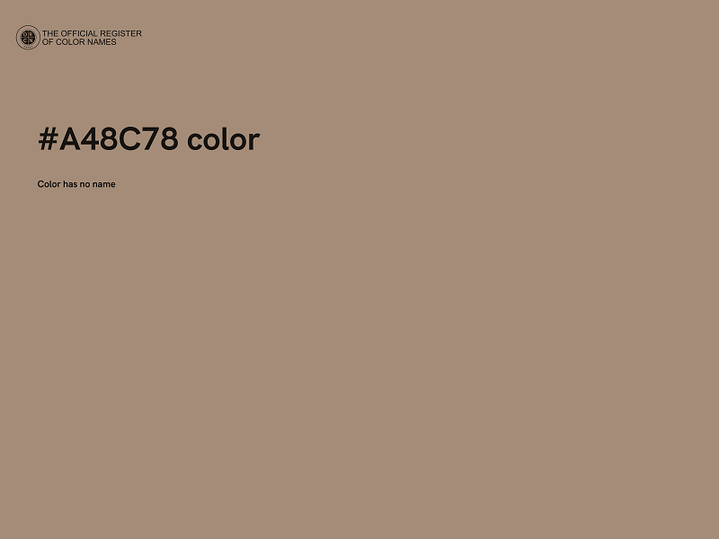 #A48C78 color image