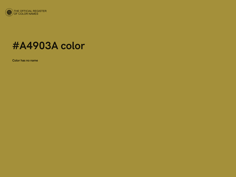 #A4903A color image