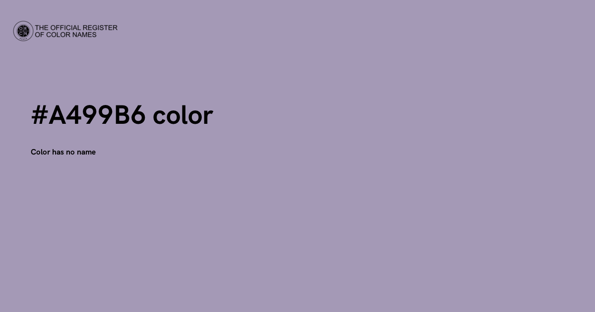 Color #A499B6 - The Official Register of Color Names