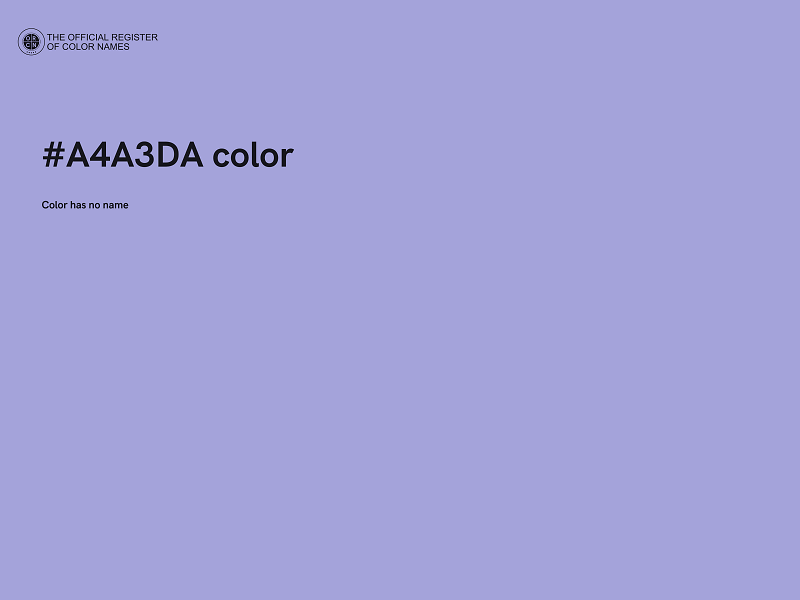 #A4A3DA color image