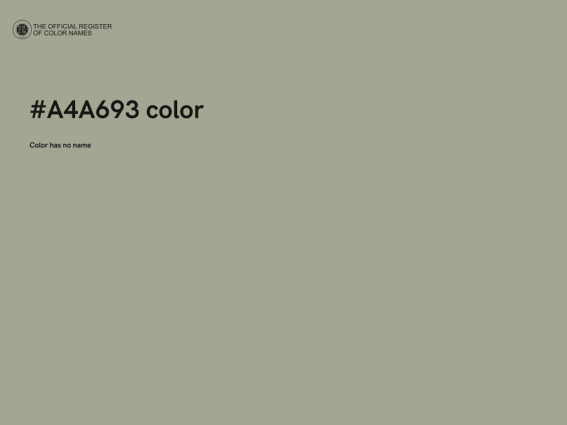 #A4A693 color image