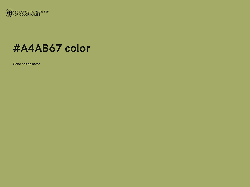 #A4AB67 color image