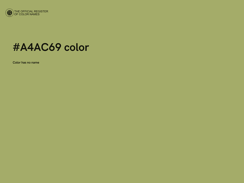 #A4AC69 color image