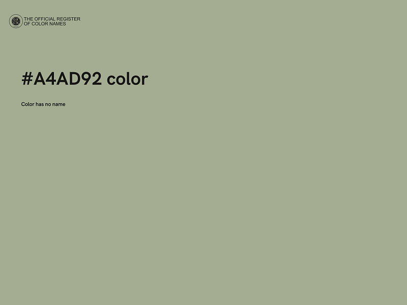 #A4AD92 color image