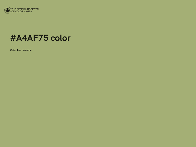 #A4AF75 color image