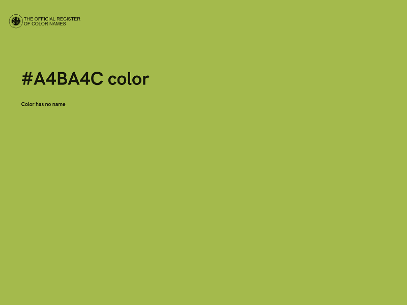 #A4BA4C color image