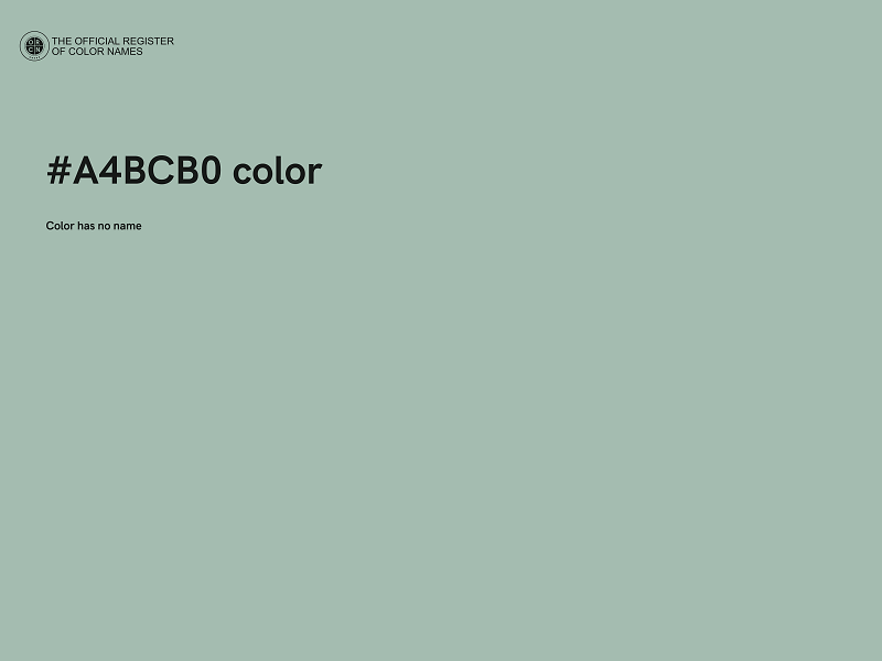 #A4BCB0 color image