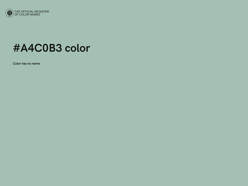 #A4C0B3 color image