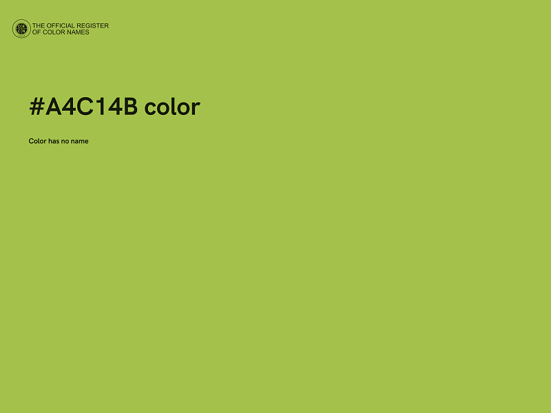 #A4C14B color image