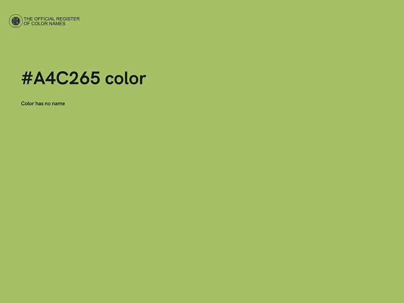 #A4C265 color image