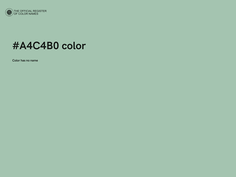 #A4C4B0 color image