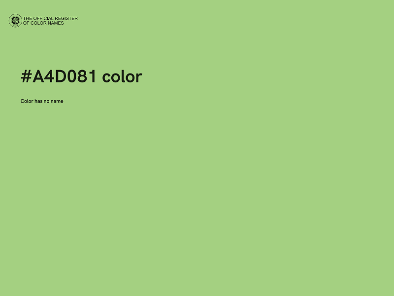 #A4D081 color image