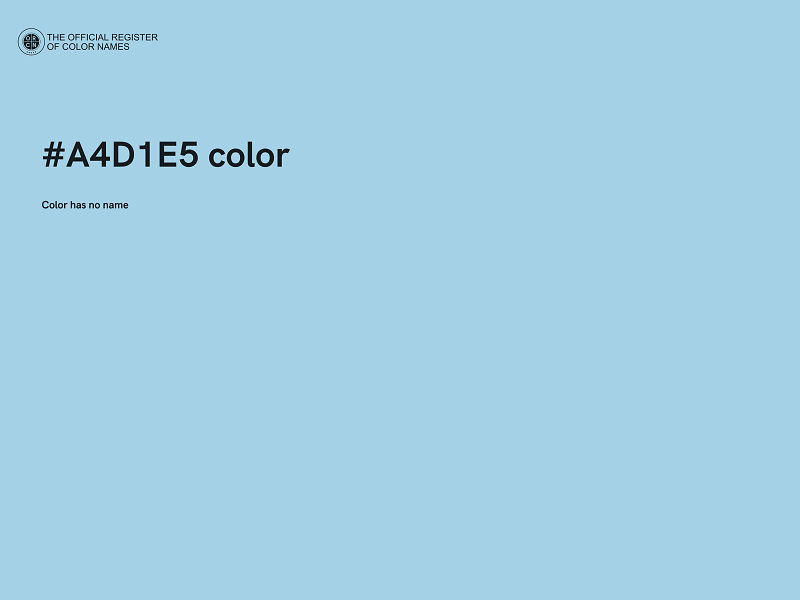 #A4D1E5 color image