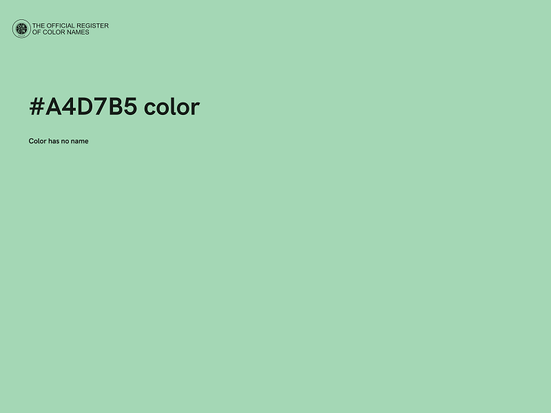 #A4D7B5 color image