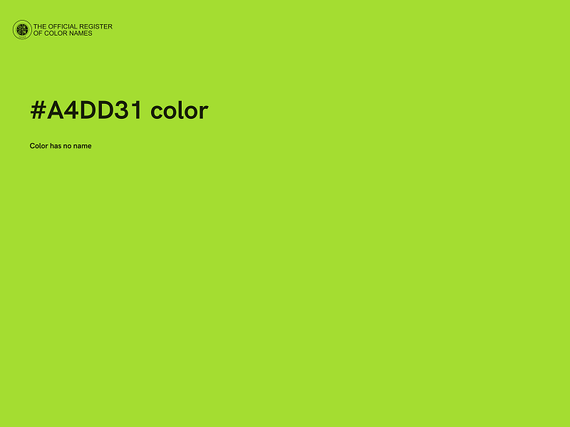 #A4DD31 color image