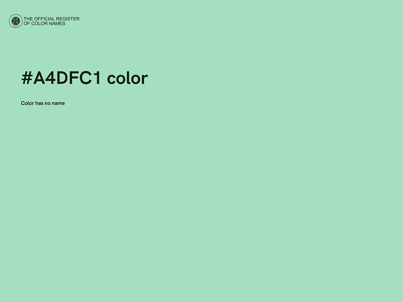 #A4DFC1 color image