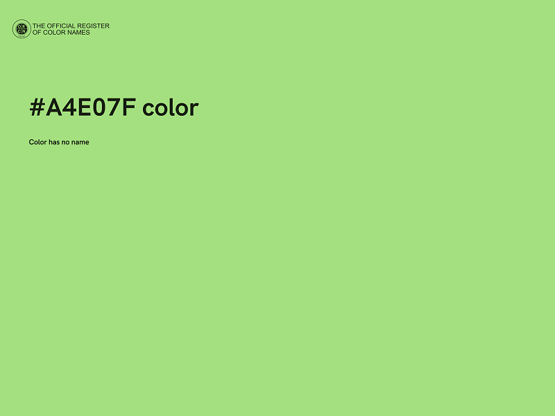 #A4E07F color image