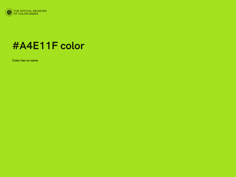 #A4E11F color image