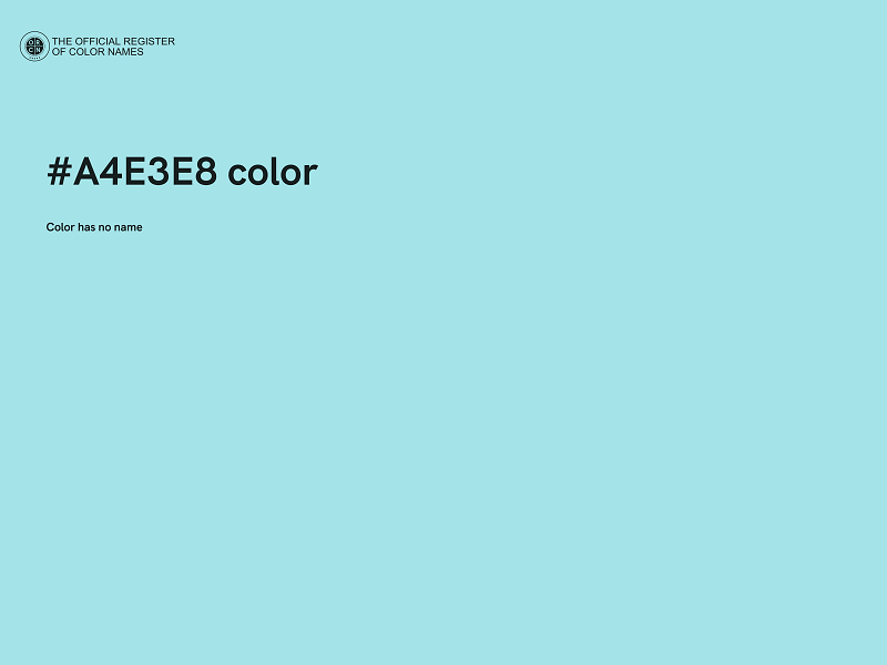 #A4E3E8 color image