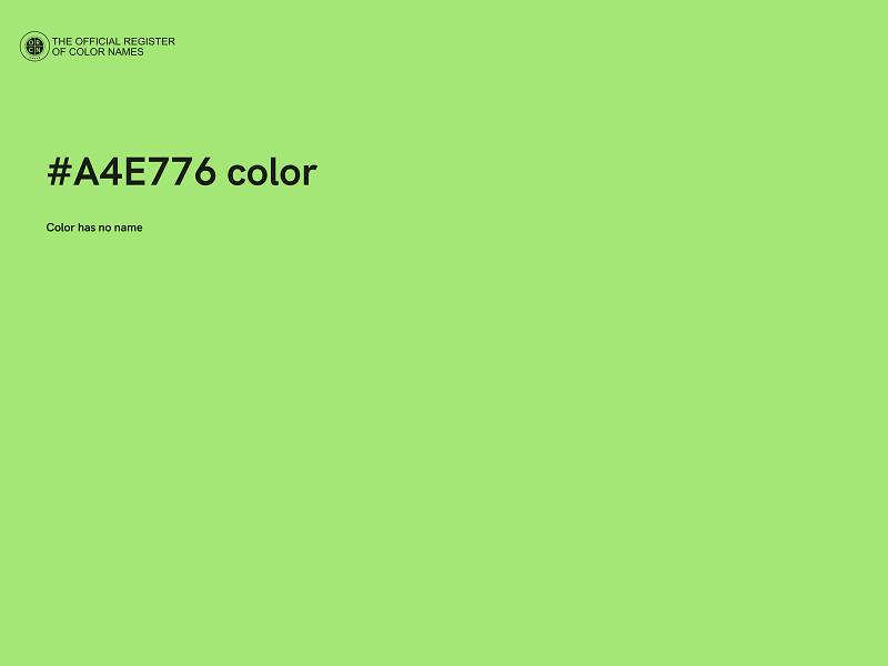 #A4E776 color image