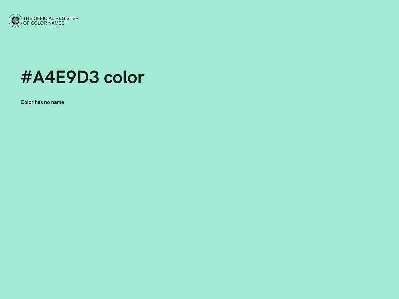 #A4E9D3 color image