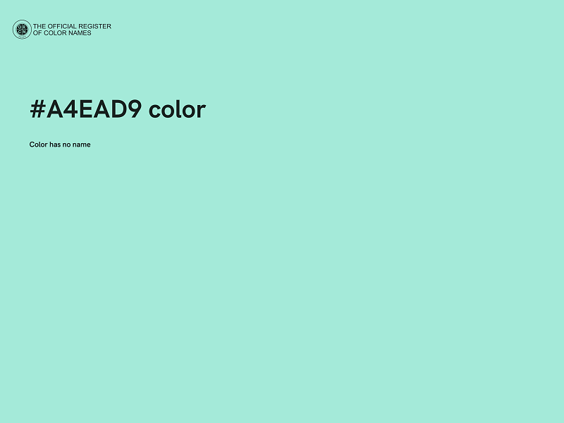 #A4EAD9 color image