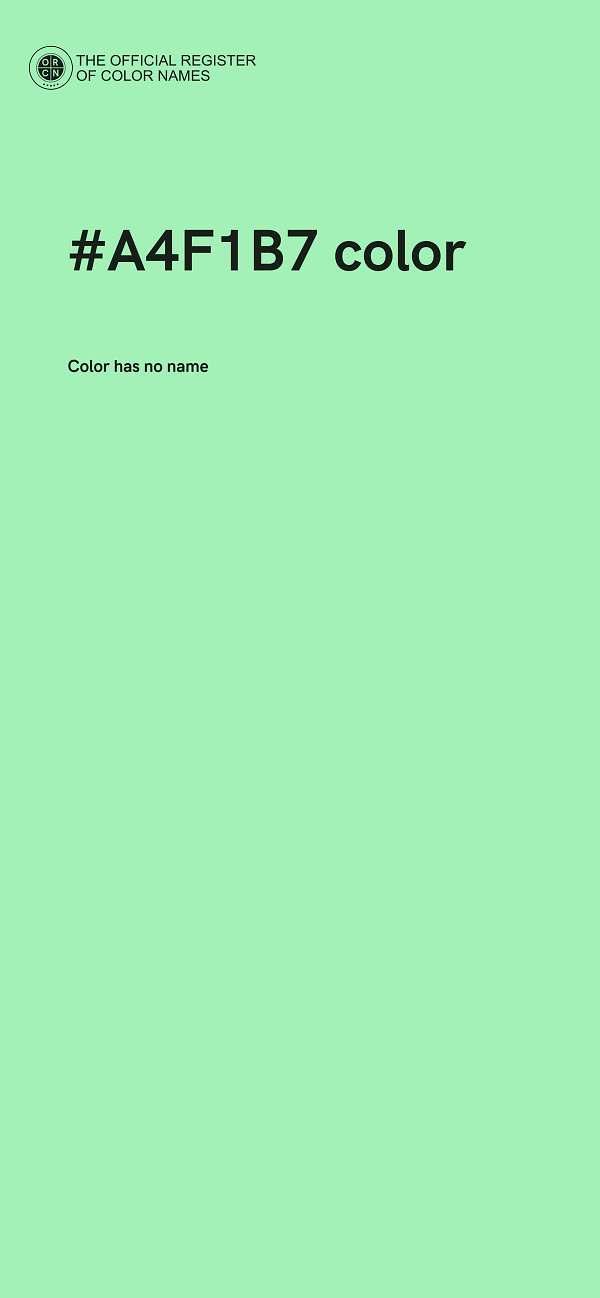 #A4F1B7 color image