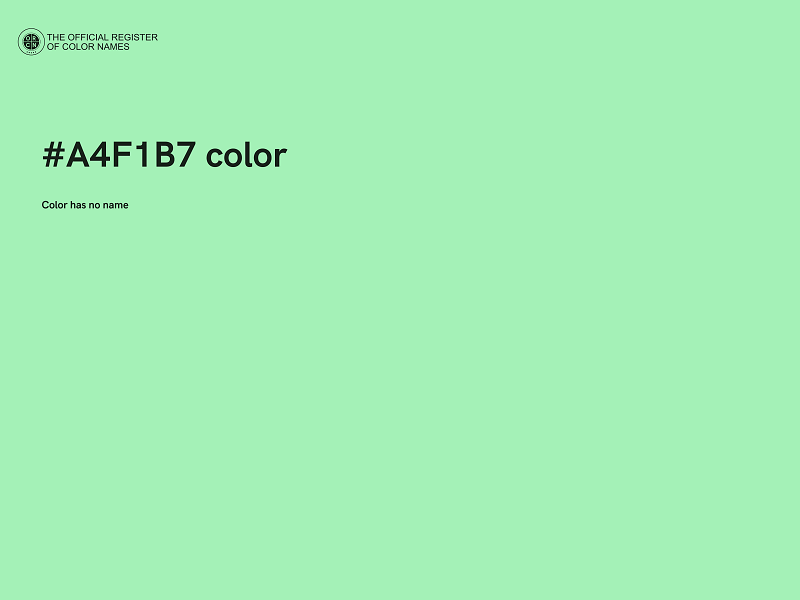 #A4F1B7 color image